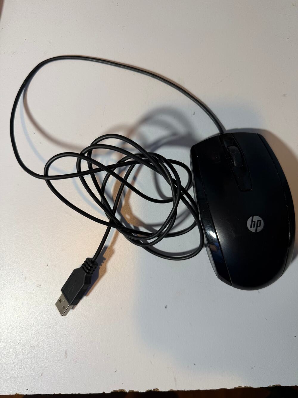 HP Black Wired 2 Button 5V 100MA USB Optical Mouse 588484-001 MSU0923